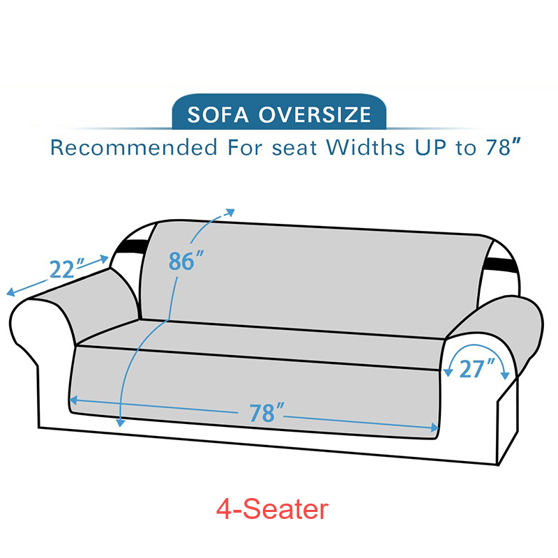 Waterproof Couch Cover with Elastic Straps