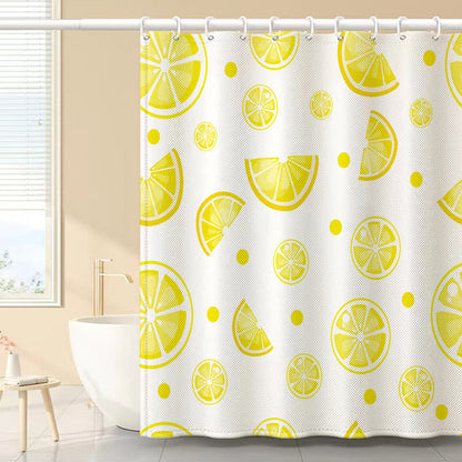 Cute Rural Lemon Waterproof Decorative Curtain