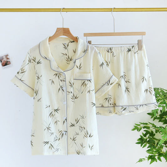 Pastoral Bamboo Cotton Pajama Set