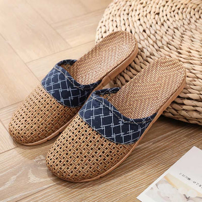 Modern Hollow-out Anti-slip Flax Slippers