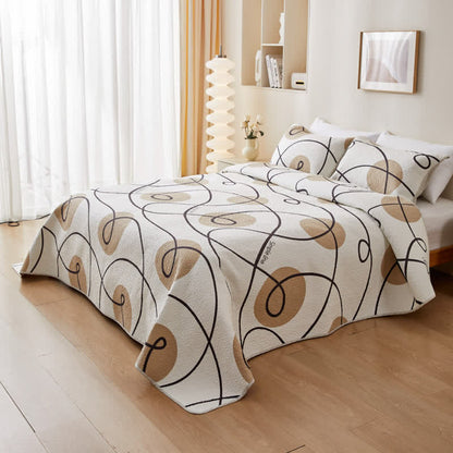 Abstract Geometric Pure Cotton Quilted Bedding