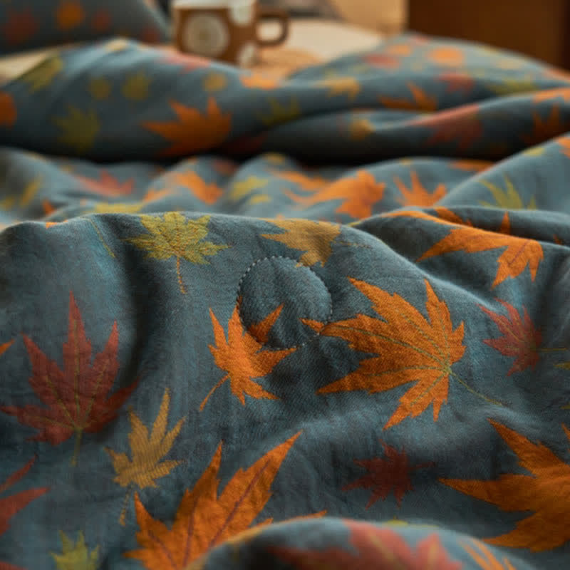 Maple Leaf Jacquard Pure Cotton Quilt