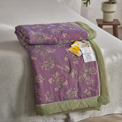 Cotton Gauze Jacquard Elegant Butterfly Bedding