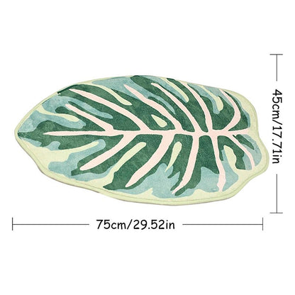 Ownkoti Leaf Shape Kitchen Carpet Entrance Doormat