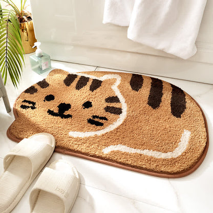 Absorbent Non-slip Cute Cat Bath Mat
