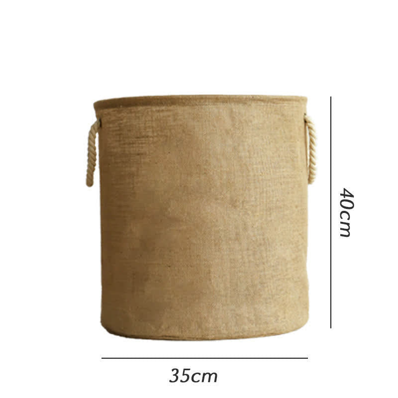 Cotton Linen Waterproof Foldable Laundry Basket