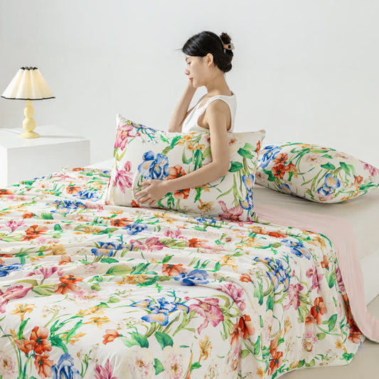 Rustic Floral Summer Breathable Cooling Quilt