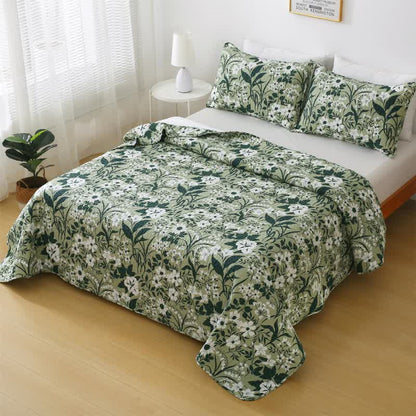 Blossoming Flower Pure Cotton Quilted Bedding