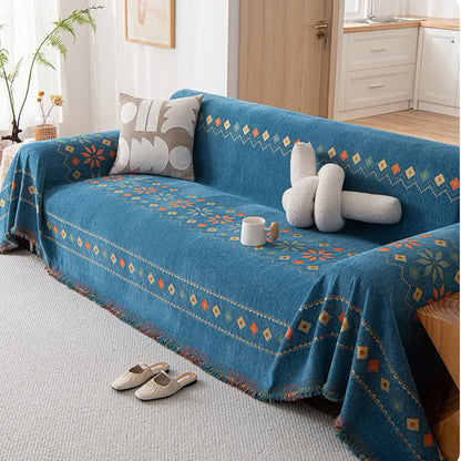 Bohemian Geometric Chenille Sofa Protector