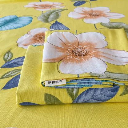 Floral Pure Cotton Soft Flat Sheet