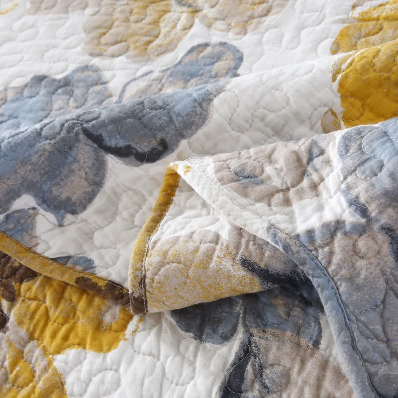 Pastoral Pure Cotton Quilted Bedding Set(3PCS)
