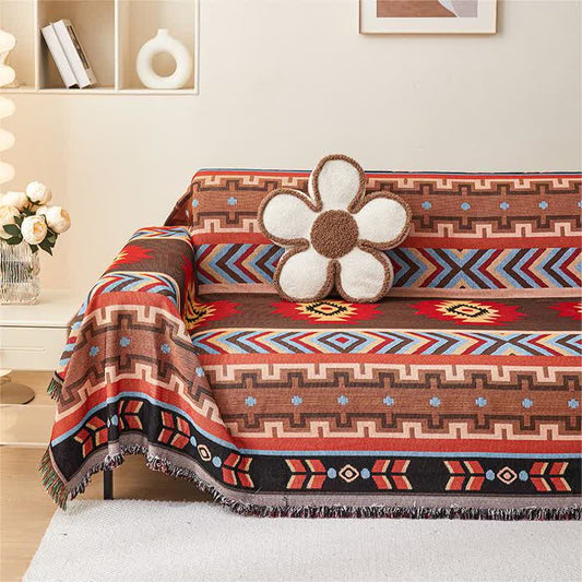 Boho Style Geometric Tassel Sofa Protector