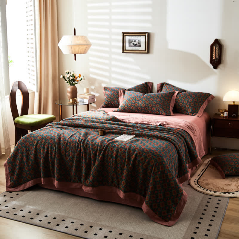 Cotton Gauze Jacquard Vintage Comfy Bedding