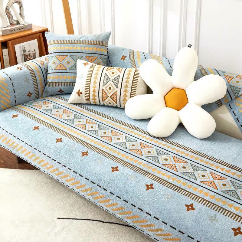 Bohemian Style Chenille Decorative Couch Cover
