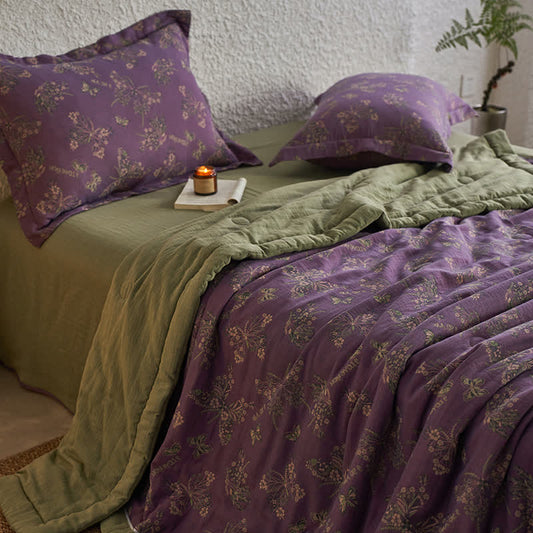 Cotton Gauze Jacquard Elegant Butterfly Bedding