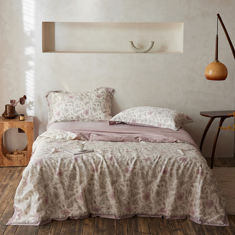 Rustic Floral Smooth Lyocell Sateen Bedding