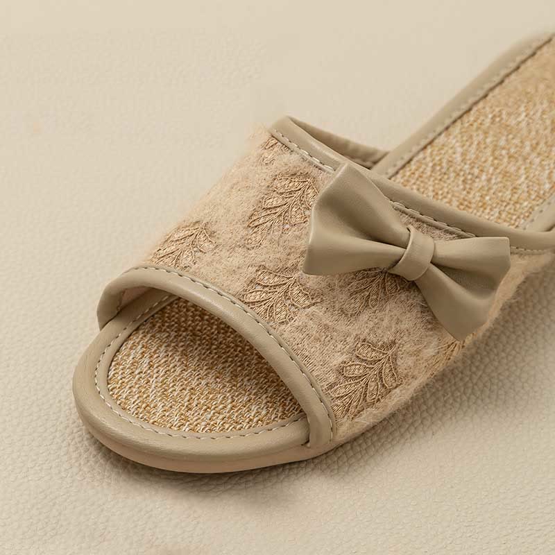 Bow-knot Non-slip Comfy Home Slippers