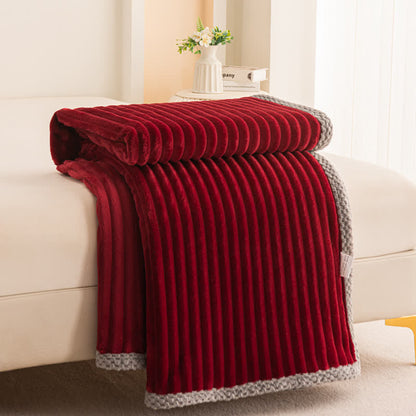 Solid Color Double-faced Plush Blanket