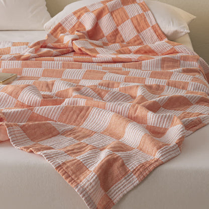 Modern Checkerboard Pure Cotton Breathable Quilt