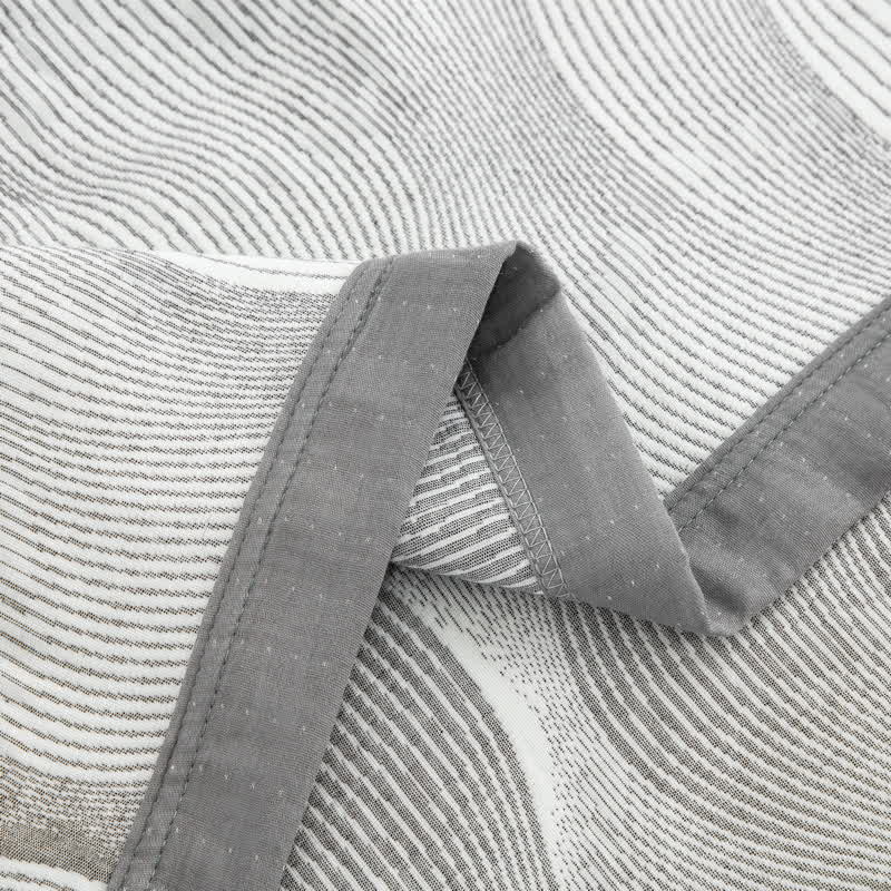 Cotton Gauze Modern Curved Pattern Quilt