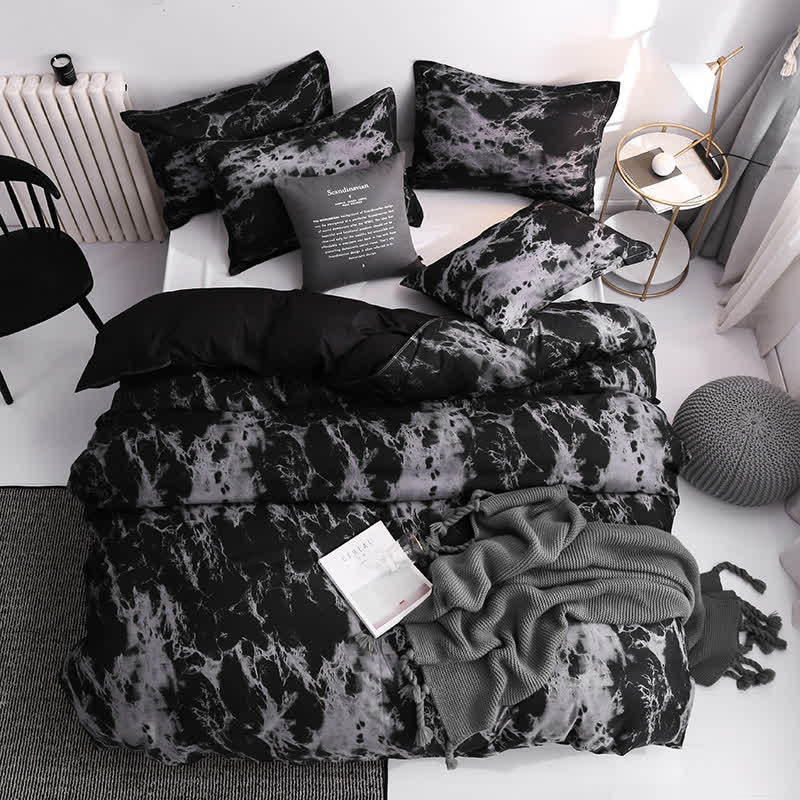 Modern Marble Pattern Comfy Bedding Set (3PCS)
