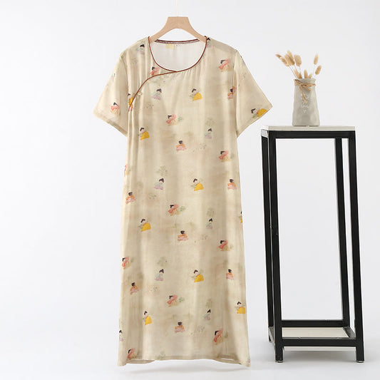 Bamboo Fiber Lightweight Summer Nightgown