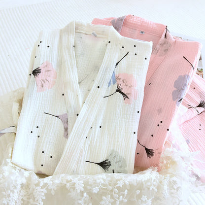 Pure Cotton Kimono Cardigan Loungewear Set