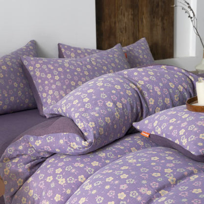 Elegant Floral Cotton Gauze Bedding Set(4PCS)