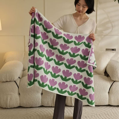 Cute Tulip Cotton Soft Bath Towel