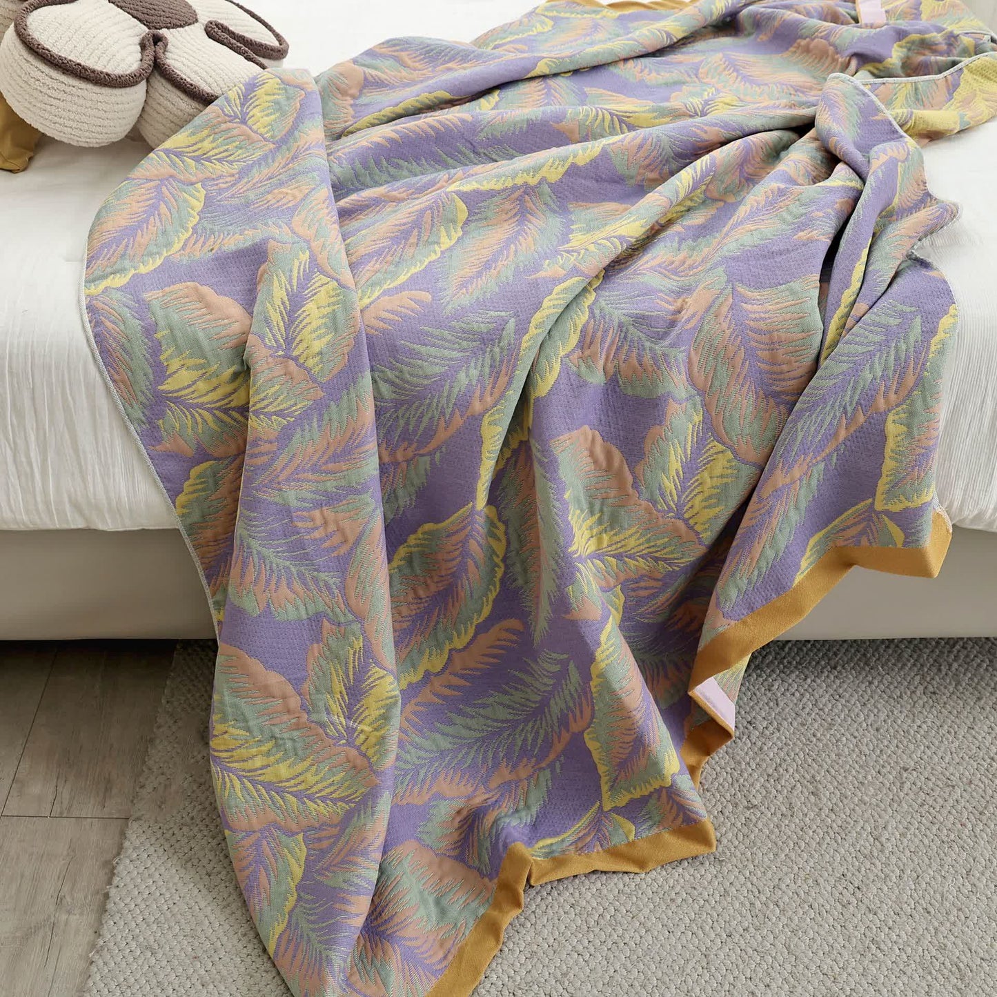 Rustic Rainforest Leaf Reversible Breathable Quilt