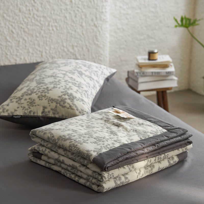 Breathable Cotton Gauze Floral Style Bedding