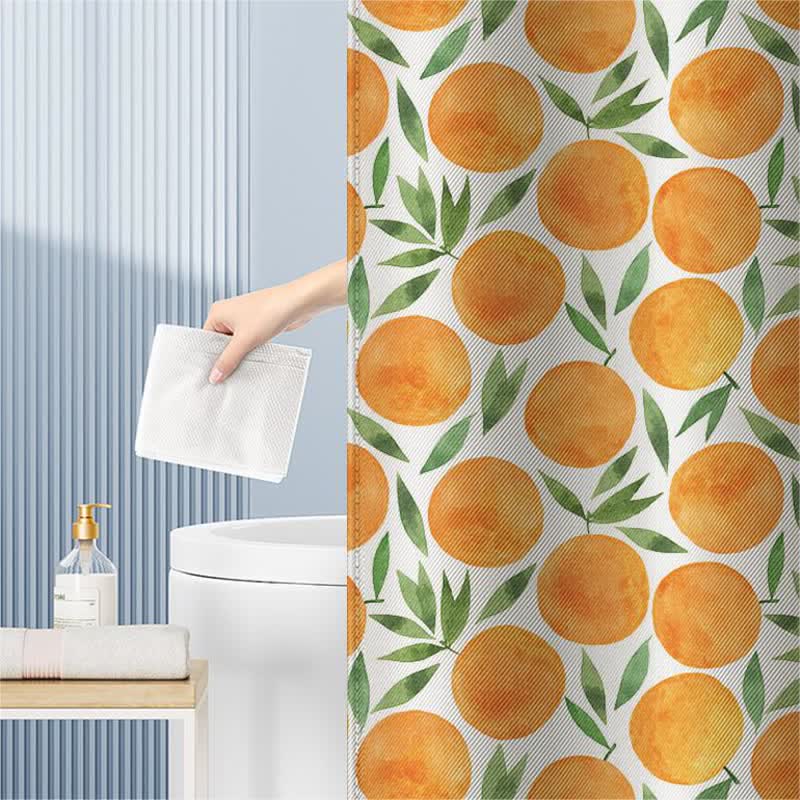 Rural Orange Waterproof Shower Curtain