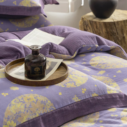 Cotton Gauze Luxurious Floral Bedding Set(4PCS)