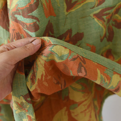 Cotton Gauze Jacquard Rhododendron Pajama Set