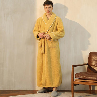 Ownkoti Comfy Fleece Pajama Long Bathrobe