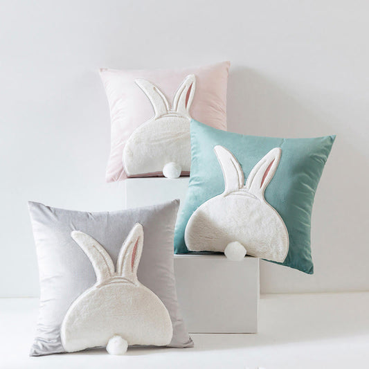 Ownkoti Simple Cute Rabbit Pillow Sofa Cushion