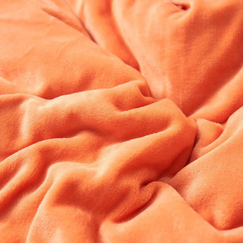 Solid Color Double Velvet Throw Blanket