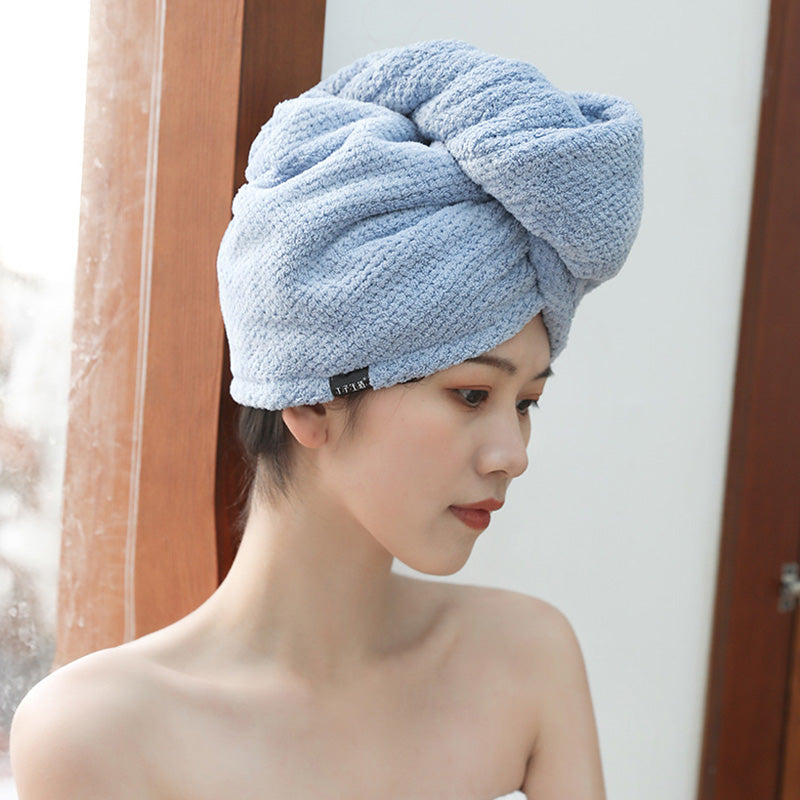Soft Breathable Button Hair Drying Towel