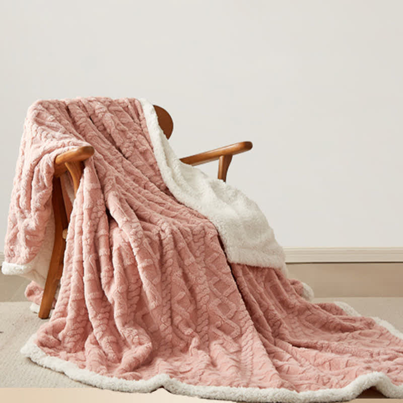 Simple Argyle Pattern Soft Fluffy Blanket
