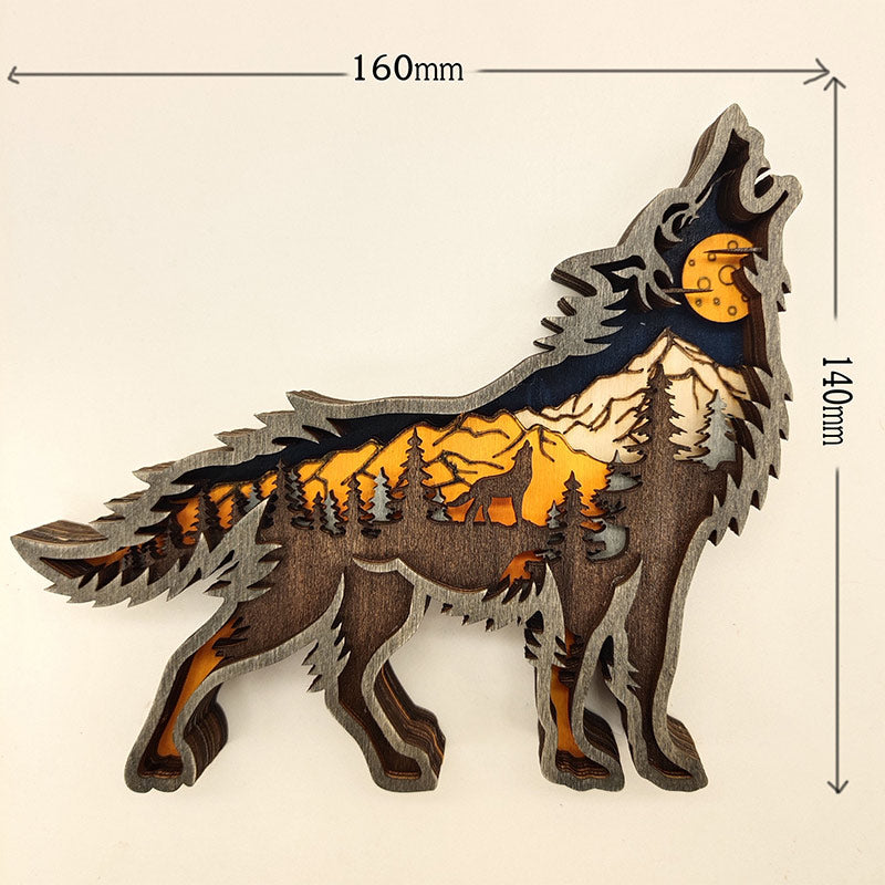 The Size of Creative Forest Animal Decoration - Wolf