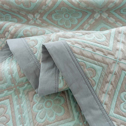 Quadrilateral & Flower Pure Cotton Reversible Quilt Quilts Ownkoti 5