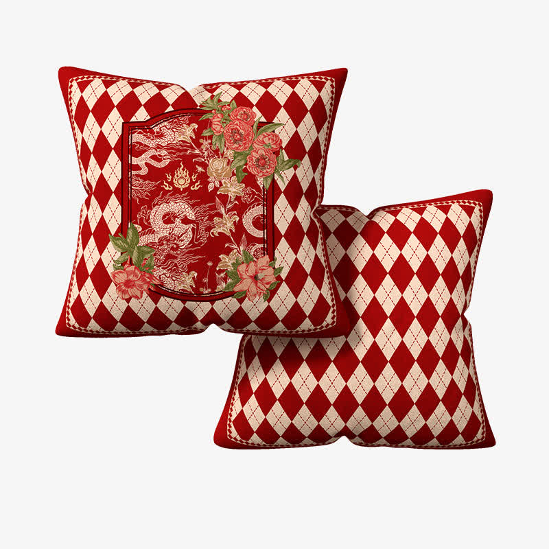 Double-sided Pattern New Year Pillowcase