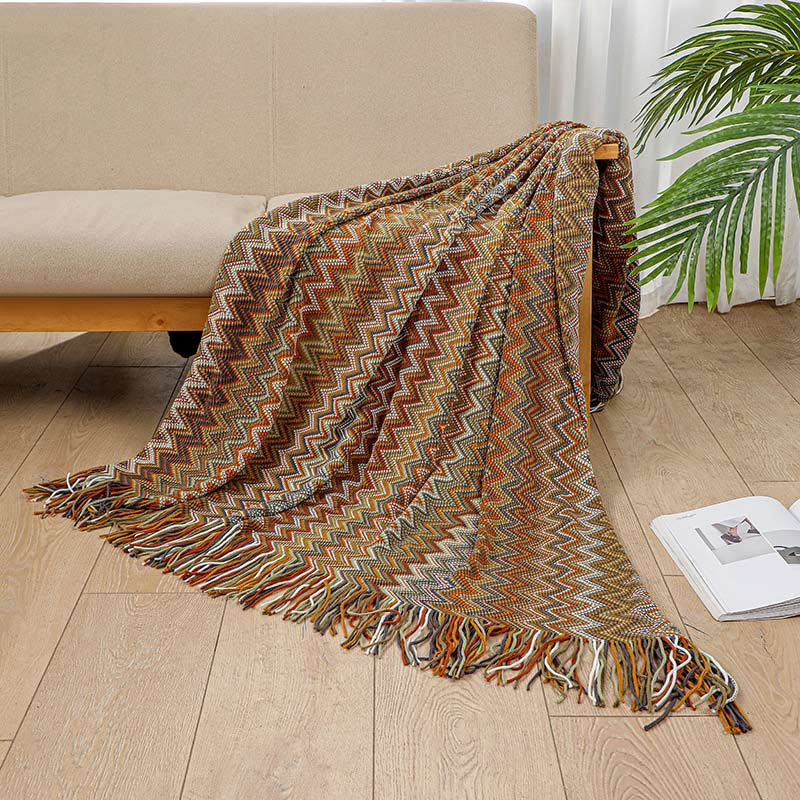 Cream discount tassel blanket