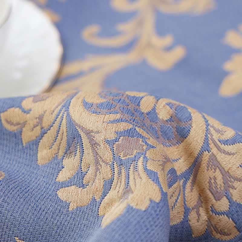 Luxurious Golden Flower Print Cotton Quilt