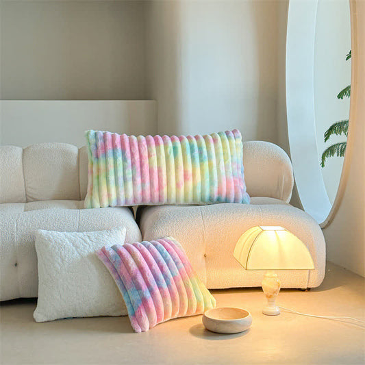 Colorful Print Soft Fluffy Decorative Pillowcase