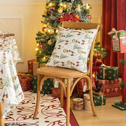 Christmas Tree & Snowman Decorative Pillowcase