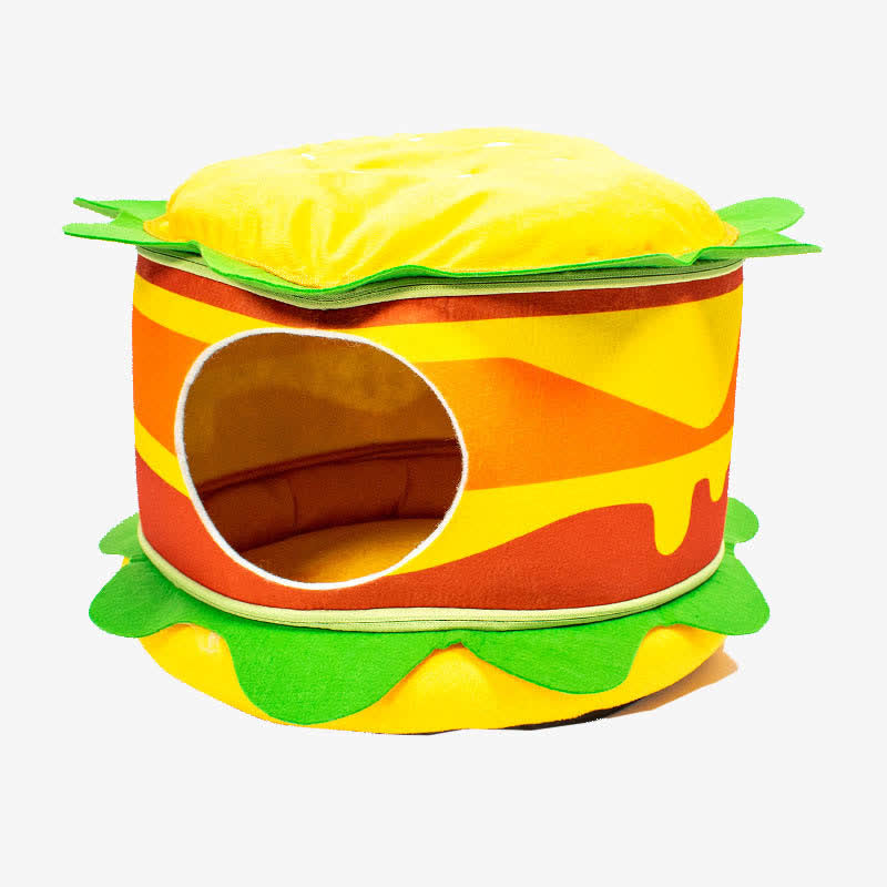 Hamburger & Fries Semi-enclosed Pet Bed