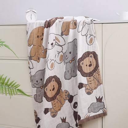 Cute Animal Cotton Reversible Bath Towel