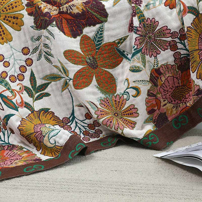 Ownkoti Luxuriant Flower Cotton Reversible Soft Quilt