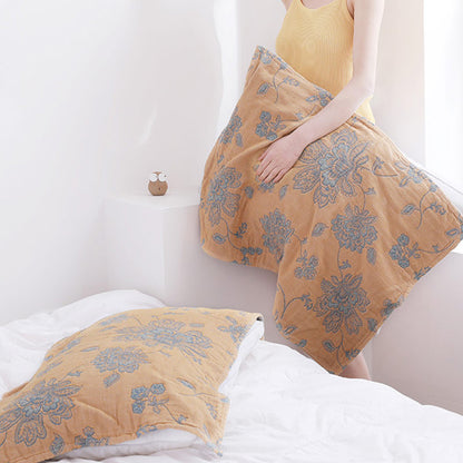 Boho Flower Cotton Double-Side Pillow Towel (2PCS) Pillowcases Ownkoti 3